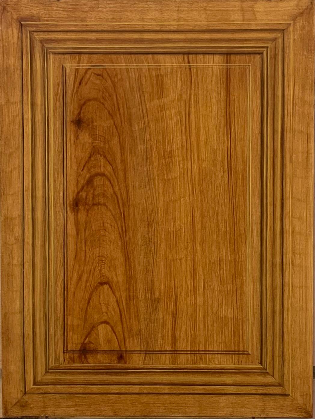 Imitation bois de noyer sur panneau 60×80 cm, 2025 — Huile artisanale